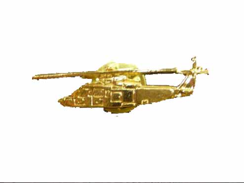 Pin helicoptero dorado